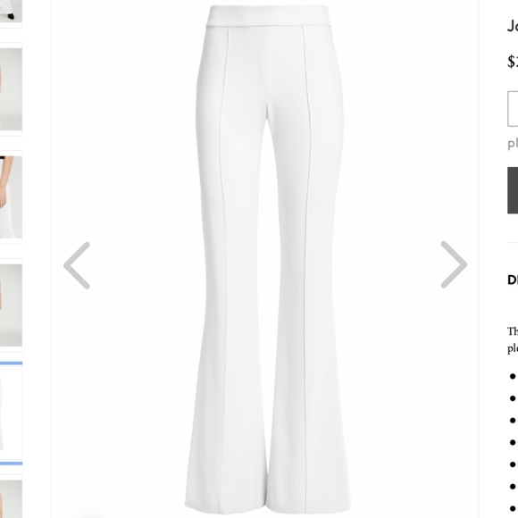 Alice + Olivia Pants - NWT Alice + Olivia Jalisa White Pants